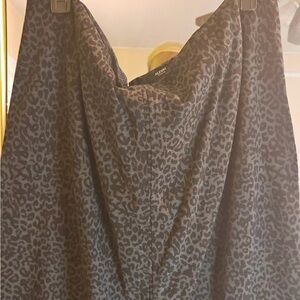 Alfani Grey Leopard Print Mini Skirt